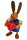 Drechslerei Martin - Hase mit Herz blau