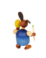 Drechslerei Martin - Hase mit Pinsel und Ei blau