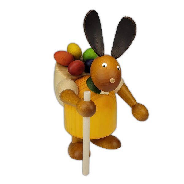 Drechslerei Martin - Hase mit Eierkiepe gelb, groß