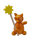 Drechslerei Martin - Kater Charli mit Stern am Stab 10 cm
