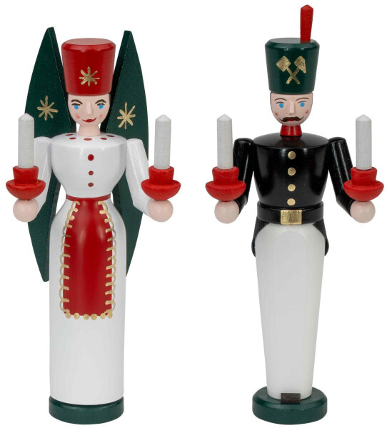 Schalling - Lichterengel und Bergmann, 12 cm farbig