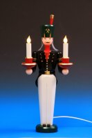 Schalling - Lichterengel und Bergmann, elektrisch beleuchtet, 49 cm farbig