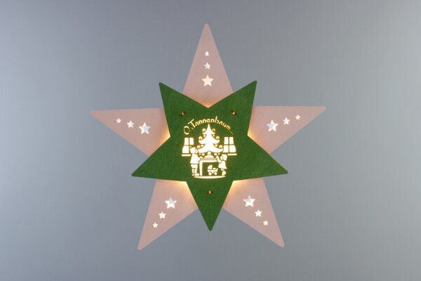 Weigla - Fensterbild Stern "Oh Tannenbaum"