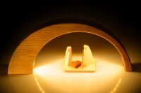 Scholz Präsent - LED Lichterbogen "STINO" Eichefarben modern, klein