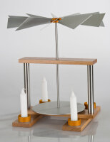 Luma - Pyramide "DUO" EICHE/EDELSTAHL unbestückt