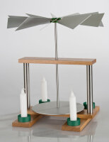 Luma - Pyramide "DUO" EICHE/EDELSTAHL unbestückt