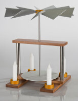 Luma - Pyramide "DUO" RÜSTER/EDELSTAHL unbestückt