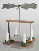 Luma - Pyramide "DUO" RÜSTER/EDELSTAHL unbestückt