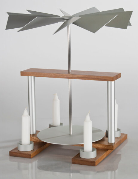 Luma - Pyramide "DUO" RÜSTER/ALUMINIUM unbestückt