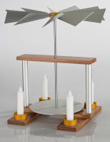 Luma - Pyramide "DUO" RÜSTER/ALUMINIUM unbestückt
