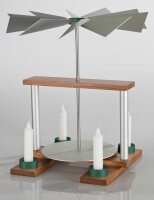 Luma - Pyramide "DUO" RÜSTER/ALUMINIUM unbestückt