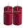 Stumpenkerze, 60 mm, burgund, 4 Stück