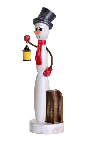 KWO - Räuchermännchen Schneemann "Shabby Chic"
