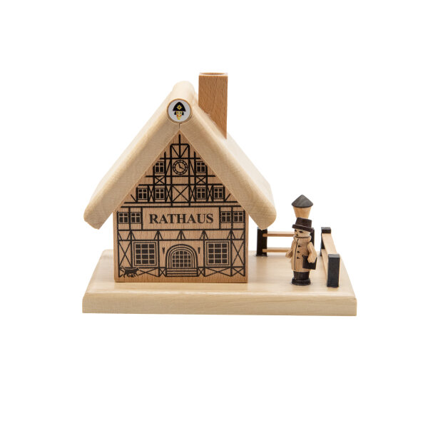 Spielwarenmacher Günther - Räucherhaus Rathaus 12 cm