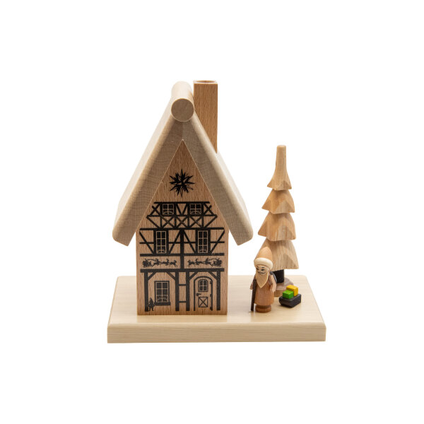 Spielwarenmacher Günther - Räucherhaus Weihnachtsmannhaus 16 cm