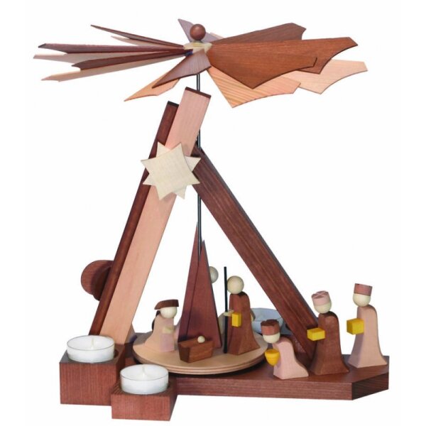 Ulmik - MODERN LINE Pyramide Weihnachtsgeschichte Rosenholz