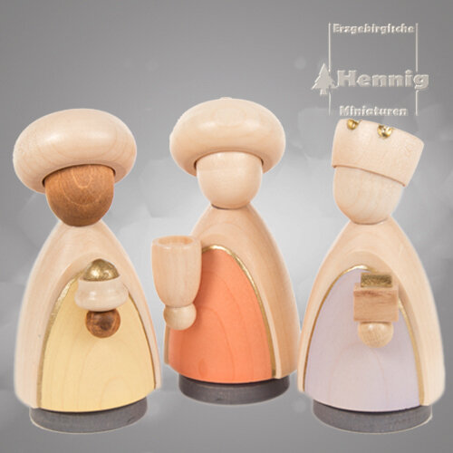 Hennig Figuren - Heiligen 3 Könige modern groß lasiert