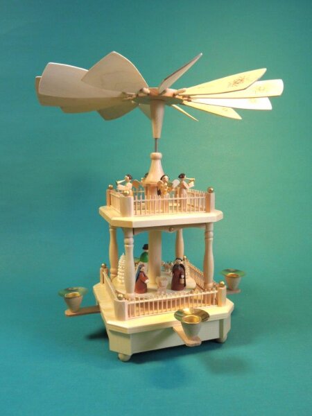 Richard Glässer - Pyramide Christi Geburt bunt, 1-stöckig