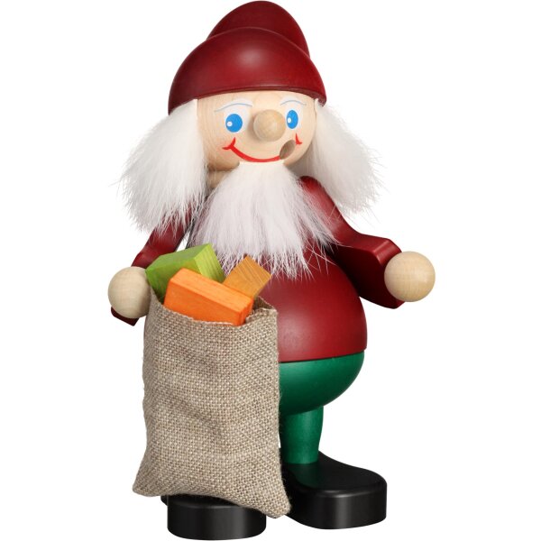 Seiffener Volkskunst eG - Räuchermann Weihnachtsheinzel mit Sack