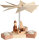 Seiffener Volkskunst eG - Pyramide Hexagonum Weihnachtsmann mit Schlitten natur 20 cm