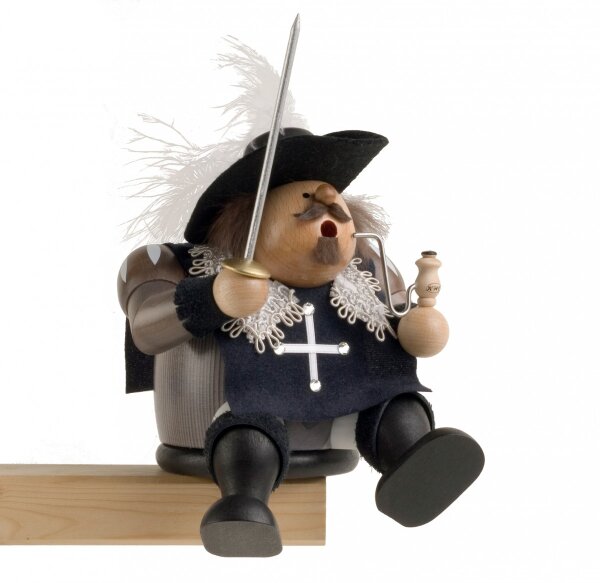 KWO - Räuchermann Kantenhocker Muskeiter "Aramis"