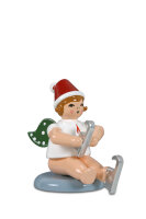 Ellmann - Weihnachtsengel mit Schlittschuh sitzend mit...
