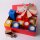 KLEINVIEH - Lichtelbaukasten mit Pyramide & "Räucherdings" -  Fichte Blau-Gelb-Rot
