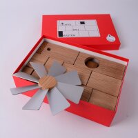 KLEINVIEH - Lichtelbaukasten mit Pyramide & "Räucherdings" -  Eiche natur geölt