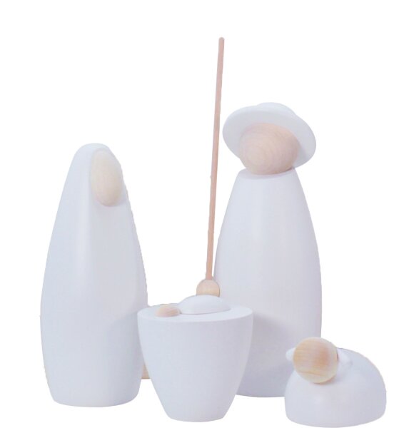 Rauta Edition FG - Heilige Familie weiß vierteilig -  modernes Design 20 cm