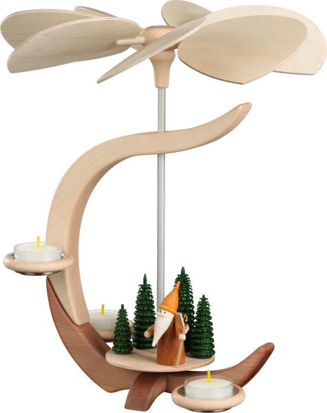 Seiffener Volkskunst eG - Pyramide C Form Waldarbeiterwichtel 30 cm