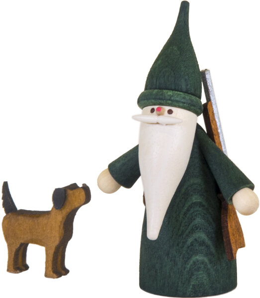 Seiffener Volkskunst eG - Miniaturen Jägerwichtel mit Hund 7 cm