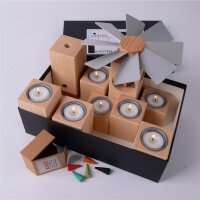 KLEINVIEH - Lichtelbaukasten mit Pyramide & "Räucherdings" -  Esche natur