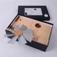 KLEINVIEH - Lichtelbaukasten mit Pyramide & "Räucherdings" -  Esche natur