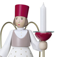 Günter Reichel - Lichterengel und Bergmann mit einer Kerzentülle, 35 cm