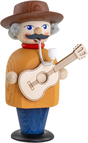Seiffener Volkskunst eG - Räuchermännchen Country Musiker 14 cm