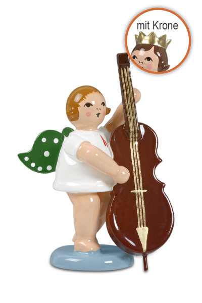 Ellmann - Engel mit Kontrabass mit Krone