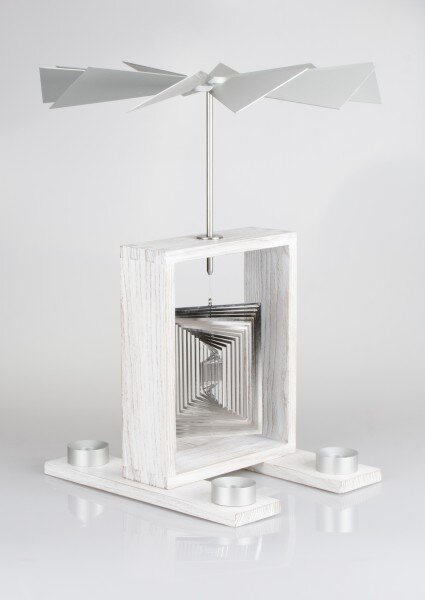 Luma - Pyramide das weiße YANG HOCH silber