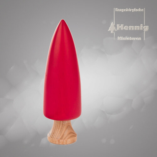 Hennig Figuren - Baum modern 95 mm rot mit Stamm natur
