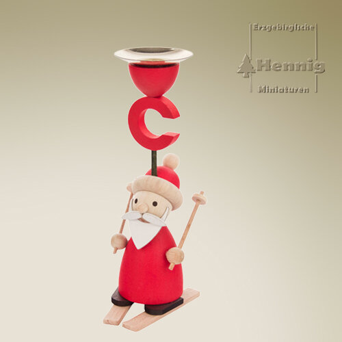 Hennig Figuren - Kerzenhalter Ruprecht m. Ski