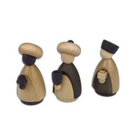 Hennig Figuren - moderne Weihanchtskrippe komplett, groß natur/anthrazit