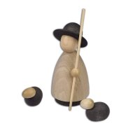 Hennig Figuren - moderne Weihanchtskrippe komplett, groß natur/anthrazit