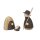 Hennig Figuren - moderne Weihanchtskrippe komplett, groß natur/anthrazit