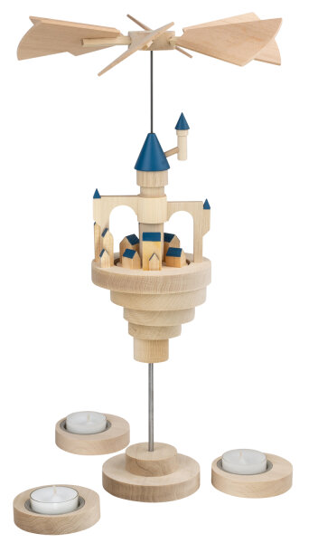 Schalling - Pyramide Luftschloss Mona mit blauen Dächern, 40 cm