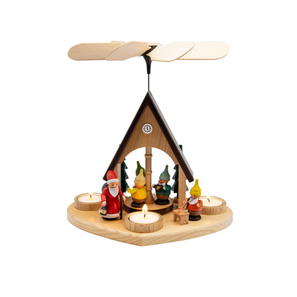 Spielwarenmacher Günther - Herz-Pyramide Zwergenhaus (Teelicht) 26 cm