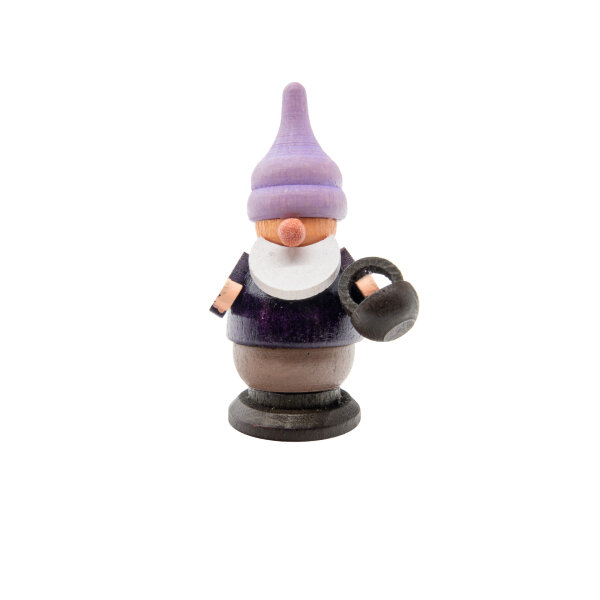 Spielwarenmacher Günther - Zwerg mit Korb (lila) 6 cm