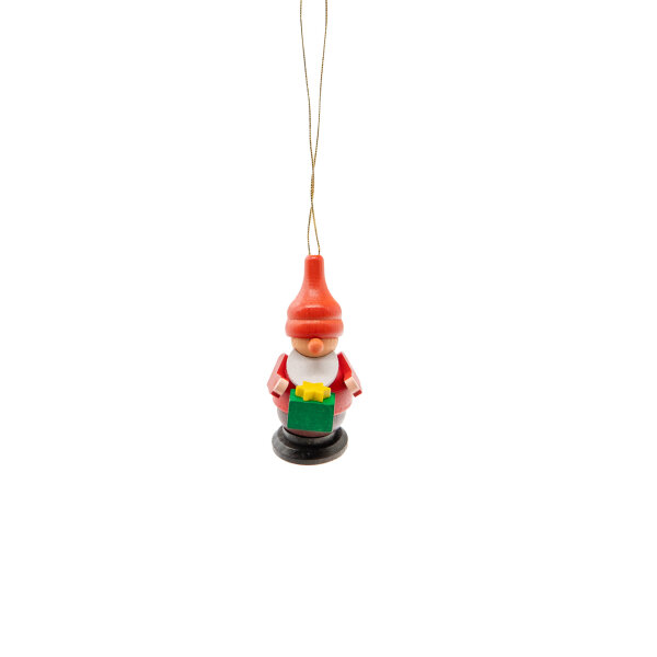 Spielwarenmacher Günther - Baumbehang Zwerg mit Geschenk 6 cm
