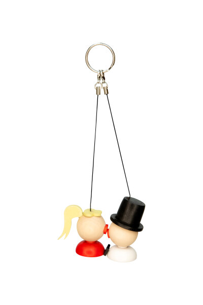 Spielwarenmacher Günther - Hochzeitspaar Zylinder/Blond (Paar) 5*4 cm