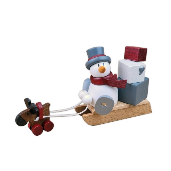 Hobler - Schneemann Otto mit Geschenkeschlitten