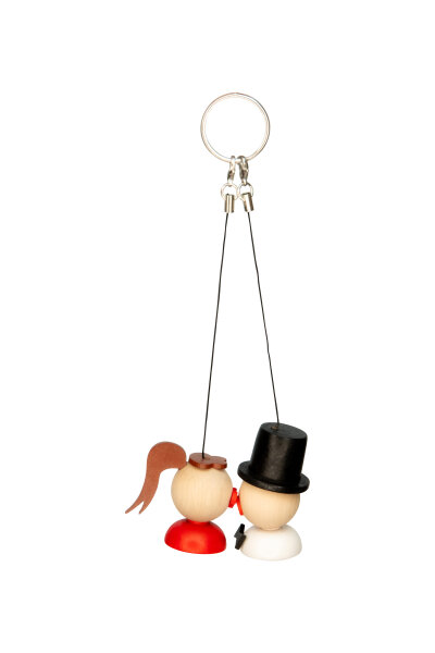 Spielwarenmacher Günther - Hochzeitspaar Zylinder/Braun (Paar) 5*4 cm