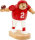 KWO - Räuchermann Footballspieler, rot 20 cm